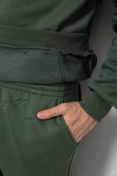 Спортивный костюм мужской на флисе, цвет хаки, 244R9162 | Зображення 5