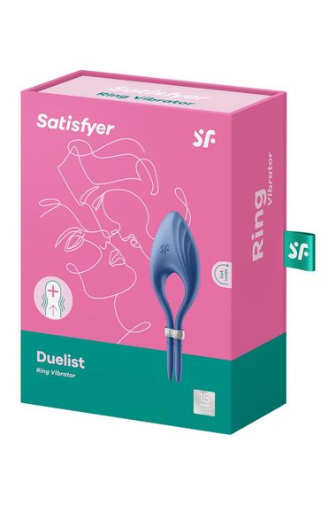 Ерекційне віброкільце-ласо Satisfyer Duelist Blue, 10 режимів, потужний мотор | Зображення 5