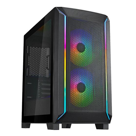 Корпус SilverStone Fara FA312Z-BG без БП 2xUSB3.0 2x140мм ARGB VGA 365мм LCS ready TG Side Panel mATX чёрный SST-FA312Z-BG