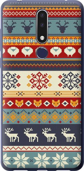 Чехол на Nokia 3.1 Plus Рождественский орнамент "3303u-1607-17620"