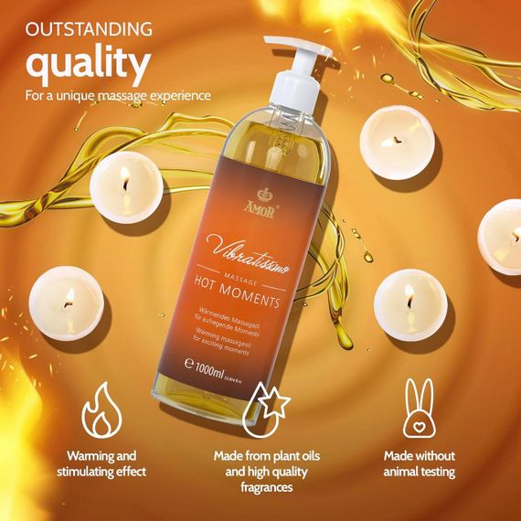 Массажное масло - Vibratissimo Hot Moments, 1000 мл sexstyle | Зображення 2