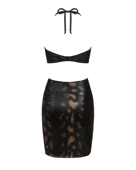 Сукня під зміїну шкіру Obsessive Vivianty dress, чорна, XS/S | Зображення 5