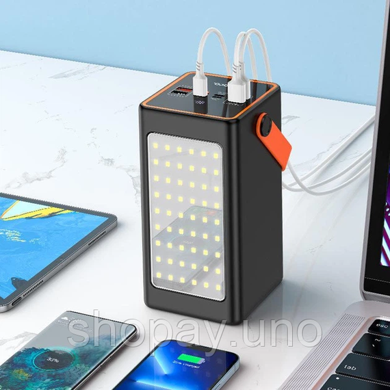 Повербанк с фонарем 90000mAh 22.5W Hoco J107 Super 333Wh PD20W 4xUSB/Type-C/MicroUSB | Зображення 1