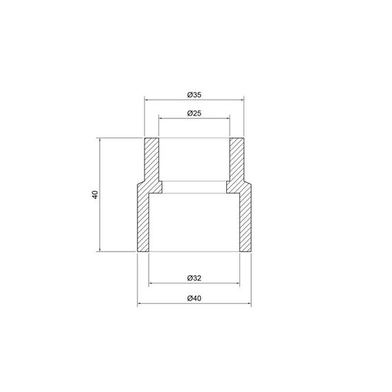 Муфта PPR Thermo Alliance перехідна 32х25 DSB103 | Зображення 1