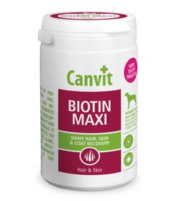 Canvit Biotin Maxi For Dogs витамины для здоровья кожи и шерсти у больших собак, 230 гр