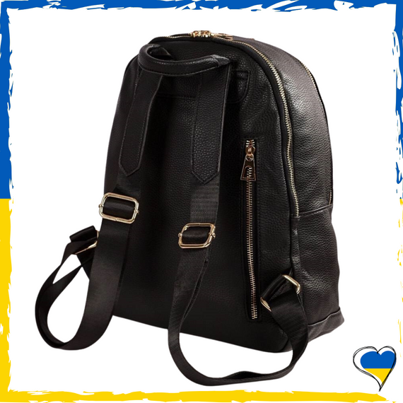 Рюкзак жіночий з якісної екошкіри. Рюкзак для дівчаток. Рюкзак чорний | Зображення 1