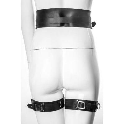 Гартеры широкие с пряжками G4.1 Candy Hero, экокожа, ручная работа, черные, OS sexstyle | Зображення 3