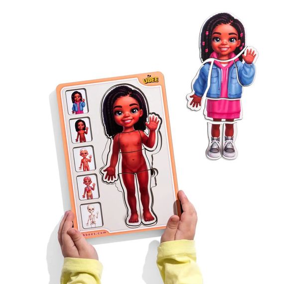 Деревянный пазл-вкладыш "Анатомия человека - девочка-3" (ПСД264) PSD264 строение тела | Зображення 2