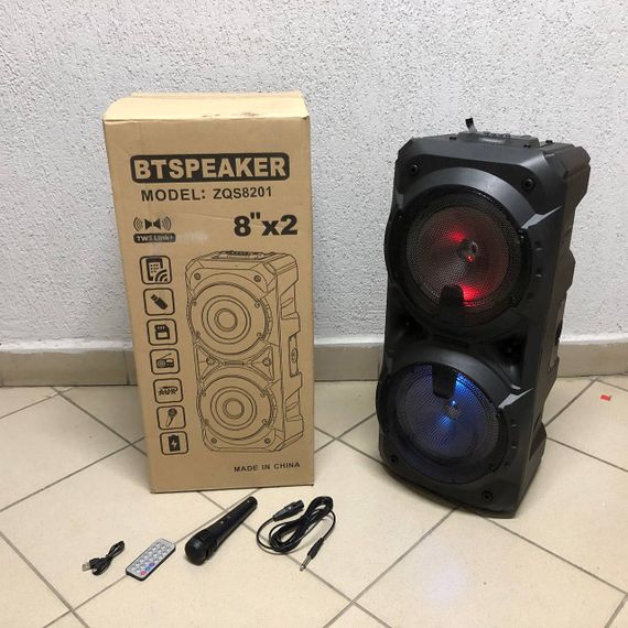 Потужна гучна колонка ZQS-8201 30 Вт, Дуже потужна колонка, Акустична система переносна блютуз OG-47