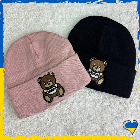 Шапка брендова Moschino. Шапка Москіно. Шапка унісекс