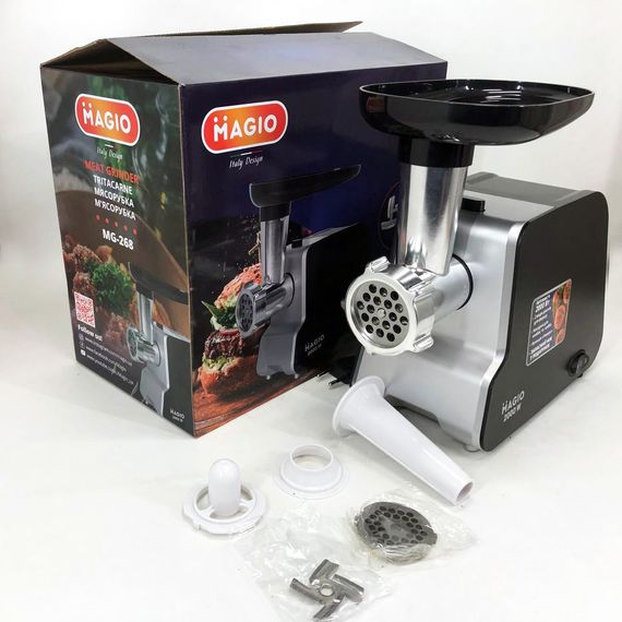 Мини мясорубки Magio MG-268 N 2000 Вт, Мощная качественная электромясорубка, Мощные мясорубки бытовые UI-13 | Зображення 2