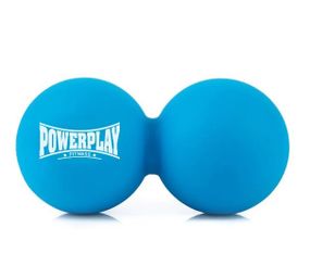 Масажний силіконовий подвійний м'яч PowerPlay PP-4355 Silicone Lacrosse Peanut Ball (6.4*12.7 см Синій (PP-4355_Blue)