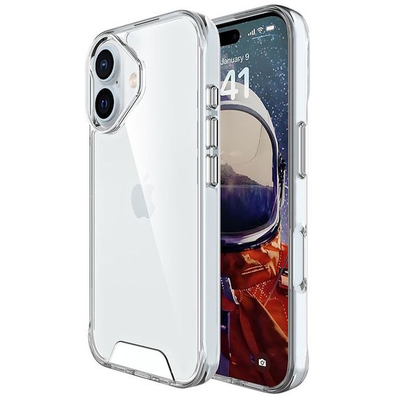 Чехол TPU Space Case transparent для Apple iPhone 16 Plus (6.7") Прозрачный | Зображення 3