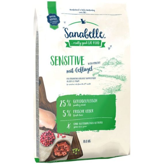 Сухий корм для дорослих котів Sanabelle Sensitive Poultry 10 кг птиця (4015598017510)