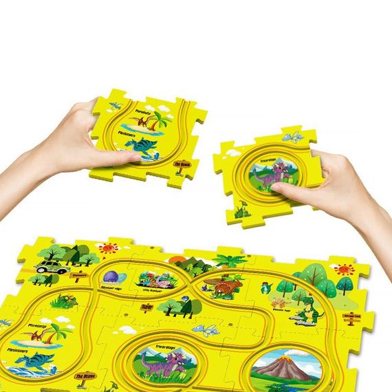 Розвиваюча іграшка-пазл SHT 1103A Dinosaur Park (25pcs) Yellow | Зображення 1