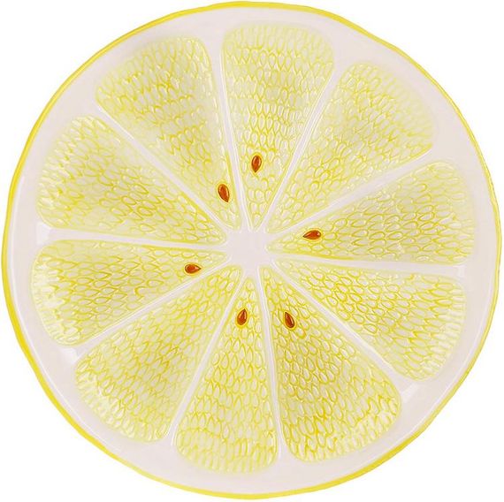 Набір 2 керамічні тарілки "Lemon" Ø25.5см, Жовтий лимон
