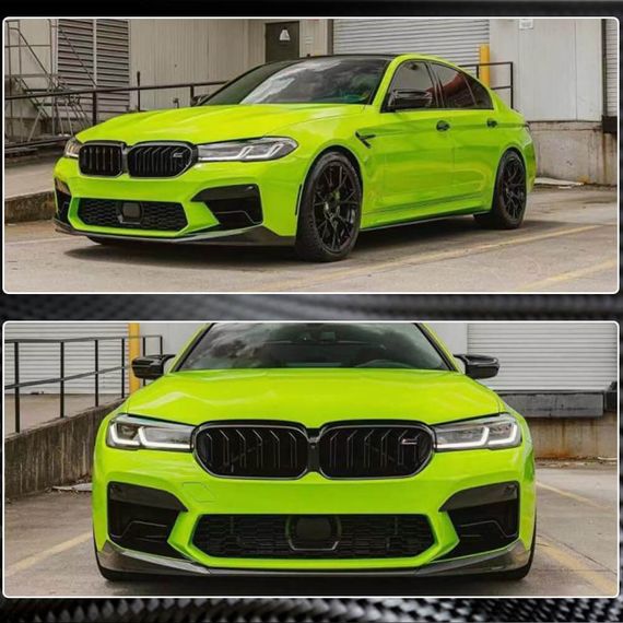 Накладка на передній бампер Lip V1 (для M5 F90 2020-2024, Карбон) для BMW 5 серія G30/31 рр | Зображення 3