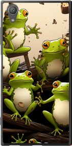 Чехол на Sony Xperia XA1 Plus G3412 Жабки "5656u-1129-17620"
