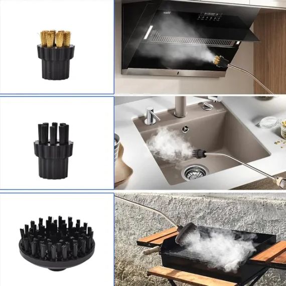 Пароочиститель для уборки дома 2500 Вт с насадками, устройство для дезинфекции 220 В + аксессуары, 1200 мл | Зображення 6