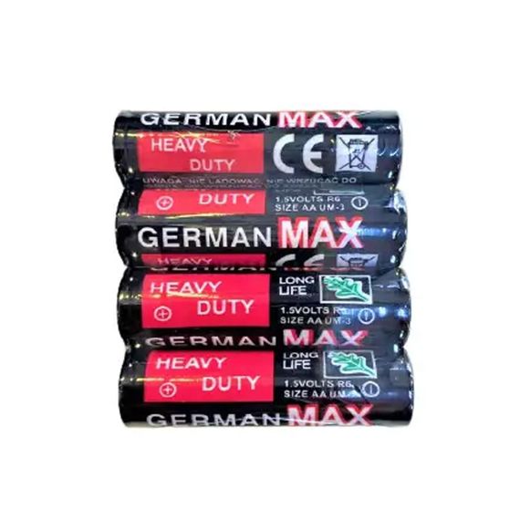 Батарейка АА (пальчикова) 1,5V GermanMAX, 1 шт / Сольова батарейка | Зображення 2