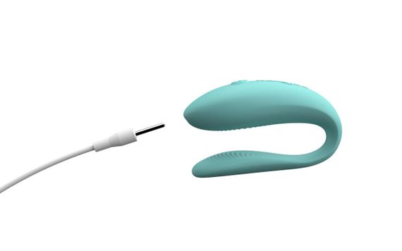 Вібратор для пар We-Vibe SYNC Lite Aqua — гнучкий, керування We-Connect, Bluetooth, водонепроникний, магнітна зарядка | Зображення 5