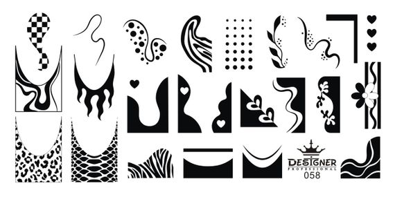 Пластина 058 для стемпінгу Designer Professional (12х6см) | Зображення 1