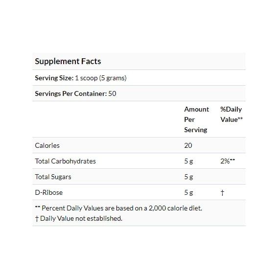 Тонізуючий засіб Doctor's Best Pure D-Ribose Powder with Bioenergy Ribose, 8.8 oz 250 g /50 servings/ DRB-00173 | Зображення 2