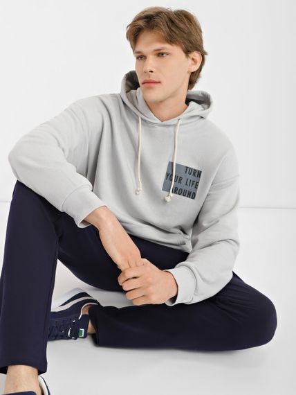 Худі для чоловіків світло сірий, 2XL | Зображення 4