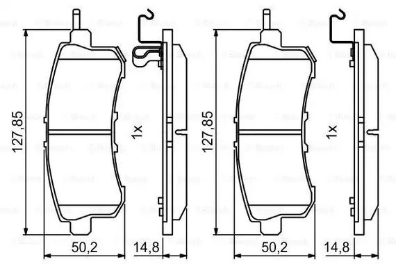Колодки гальмівні дискові NISSAN/INFINITI Patrol/QX56 819R, BOSCH (0986494778)