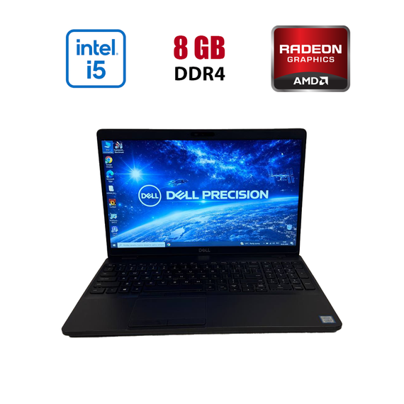 Ноутбук Dell Precision 3540 / 15.6" (1366x768) TN / Intel Core i5-8365U (4 (8) ядра по 1.6 - 4.1 GHz) / 8 GB DDR4 / 256 GB SSD / AMD Radeon Pro WX 2100, 2 GB GDDR5, 64-bit / WebCam б/в