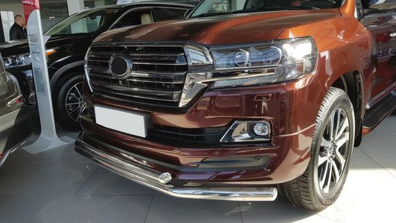 Передня дуга ST014 (2015-2024, нерж.) 60мм на 60мм для Toyota Land Cruiser 200 | Зображення 4
