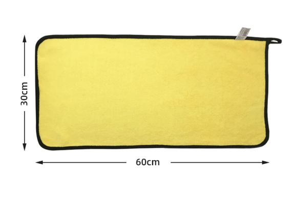 Рушник Primo з мікрофібри для автомобіля 30x60 см - Gray&Yellow | Зображення 4