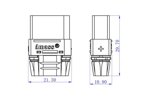Коннекторы силовые  AMASS XT90H Female 2шт | Зображення 1