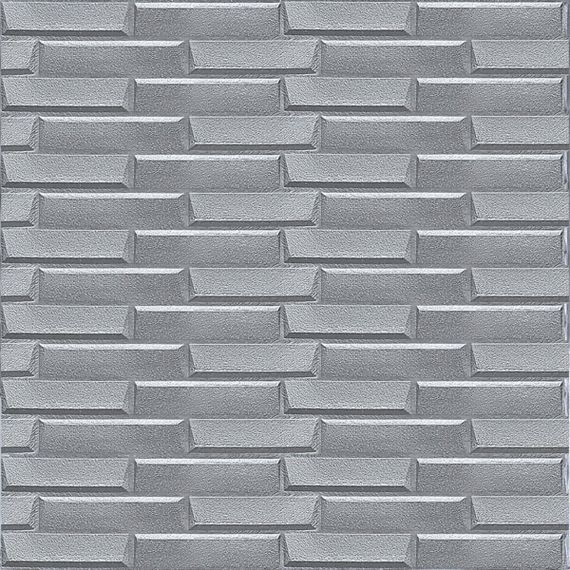 3D панель самоклеюча кладка срібло 770х700х5 мм (034) SW-00000217