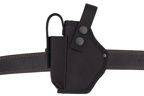 Кобура поясна Форт-17 ЛІВША з чохлом під магазин ( чорна) MAS MAS