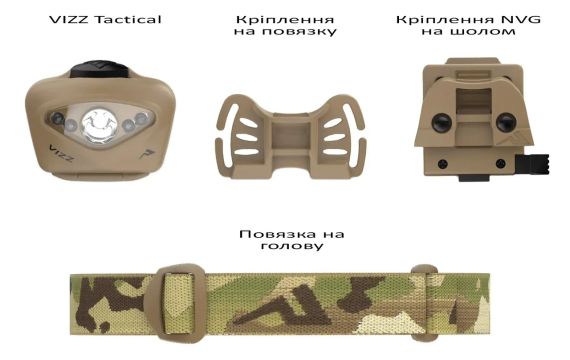 Ліхтар налобний Princeton Tec Vizz Tactical MPLS 550 lm Multicam | Зображення 4