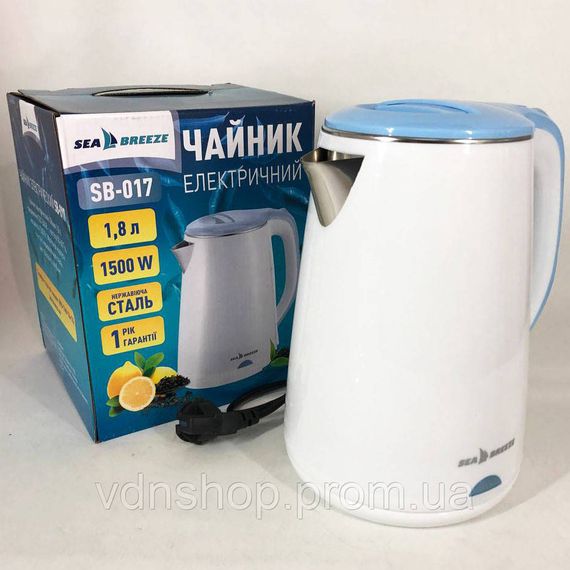 Электрочайник на кухню SeaBreeze SB-017, 1.8 Л 1500 Вт, Красивый чайник кухонный, Самый лучший чайник WQ-74 | Зображення 7