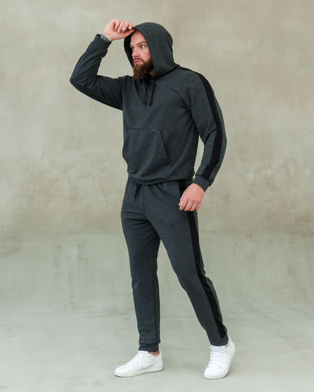 Костюм Лампас весна антрацит чорний S XL | Зображення 4