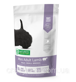 Сухий корм для собак малих порід Nature's Protection Mini Adult Lamb Small Breeds з ягням 500 г