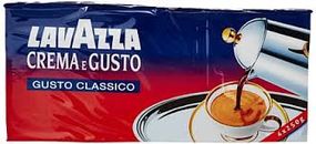 Крепкий молотый кофе Lavazza Crema e Gusto, 250г Италия, смесь робусты и арабики