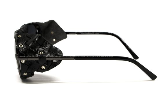 Окуляри захисні Global Vision Aviator-5 GunMetal (gray), сірі в темній оправі зі з'ємним ущільнювачем із синтетичної "шкіри" | Зображення 2