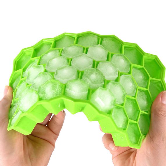 Силиконовая форма для льда CUMENSS Соты Green емкость заморозка | Зображення 7