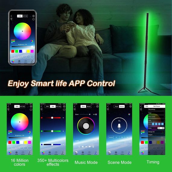 Кутова RGB лампа з пультом XPRO LK202307-47 (41962-_783) | Зображення 5