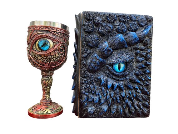 Подарунковий набір Келих 3D Око Blue і Блокнот 3D «Книга тіней і Глубін»