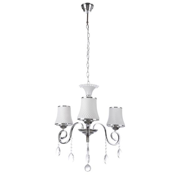 Люстра подвесная хрустальная с абажуром E14 40W CH (BCL-384S/3)