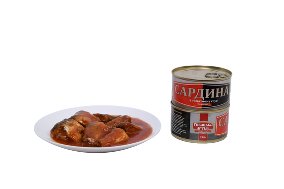 Сардина в томатном соусе Рыбацкая Артель 230 г | Зображення 1