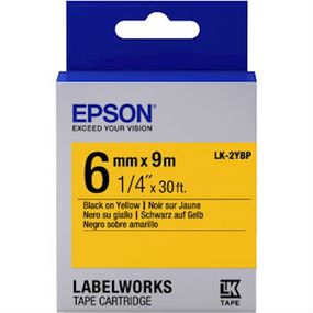 Картридж с лентой Epson LK2YBP принтеров LW-300/400/400VP/700 Pastel Blk/Yell 6mm/9m (C53S652002)