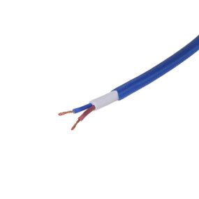 Декоративный кабель в тканевой оплетке IU-2 2x0,75 BL (1м)