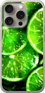 Чохол на iPhone 15 Pro Зелені часточки лимона "852u-3096-2448"
