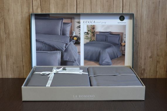 Постільна білизна La Romano Premium Satin 200×220 Lucca Grey | Зображення 2